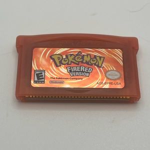 Pokémon Fire Red Version GBA game with case